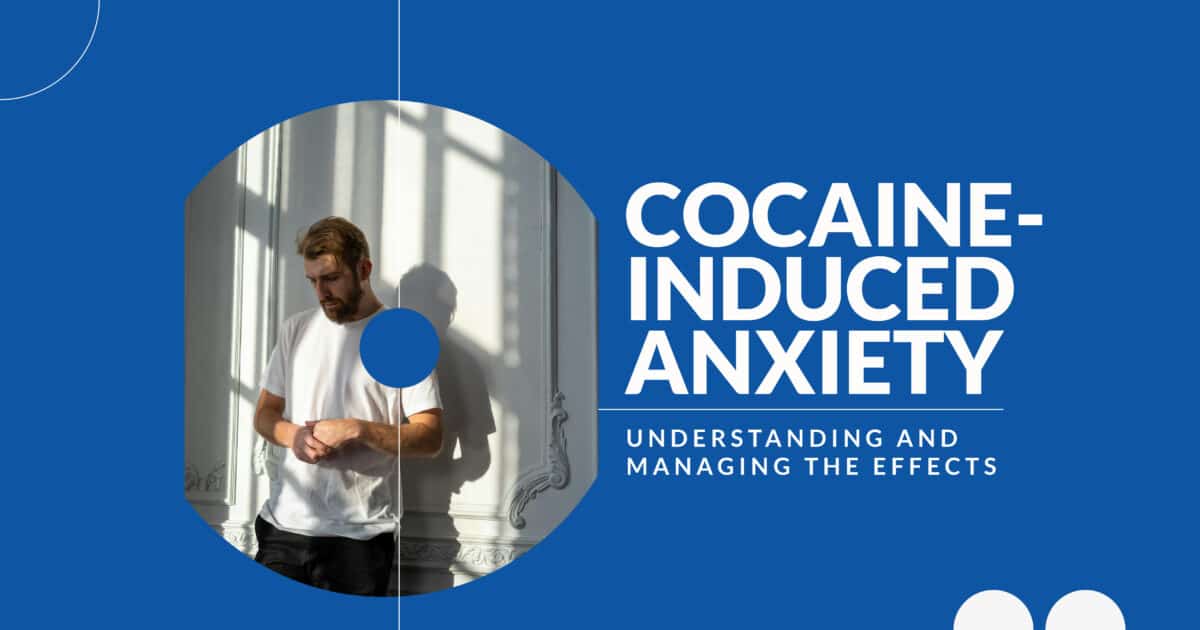 Cocaine-Induced Anxiety: Man experiencing anxiety, withdrawal effects. Understand and manage cocaine addiction effects.