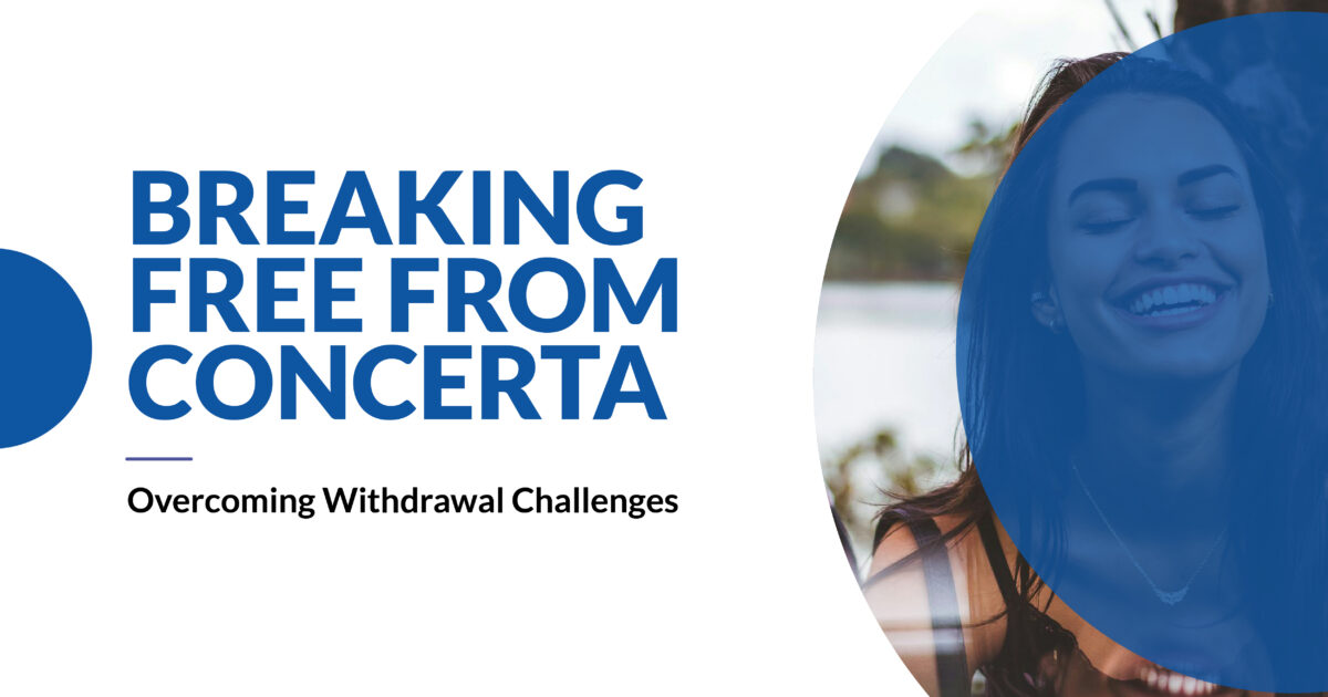Breaking Free From Concerta: Woman smiling, symbolizing overcoming Concerta withdrawal challenges. Recovery blog image.