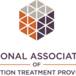 Logo with a 3D orange gray purple cube above the text National Association of Treatment Providers partially visible