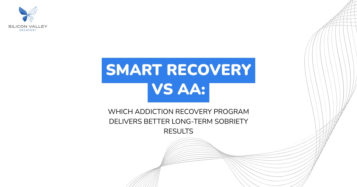 Smart Recovery vs AA comparison showing addiction recovery programs for long-term sobriety results